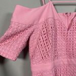The 8th Sign Crochet lace Midi Dress Size 16 Baby Pink Barbiecore Girlhoodcore Photo 0