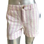 Old Navy NEW  Striped Linen Blend Purple White Shorts Women's Size 6 Photo 0
