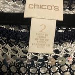 Chico's Chico’s open‎ knit sequin pullover top swim cover up size Chico’s 2 or Large 12 Photo 5