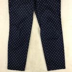 J.Crew  Women's Navy Polka Dog CAFE CAPRI Size 00 Photo 5