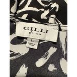 GILLI One Shoulder Black and White Ruffle Cinch Waist Top Quiet Luxury Large Photo 3