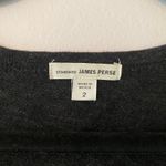 James Perse Standard Heathered Black Crewneck Long Sleeve Shirt Women's 2 Medium Photo 1