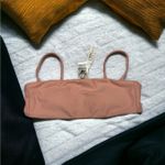 Madewell  Womens Bikini Top Sz XXS Second Wave Spaghetti Strap‎ Bandeau Pale Pink Photo 4