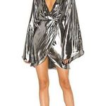 Michael Costello  x REVOLVE Tiana Mini Dress in Silver Size Small NEW Photo 0