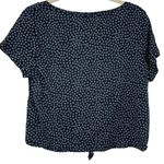 H&M  Navy Blue Floral Print Cropped Top - Size Medium Photo 1