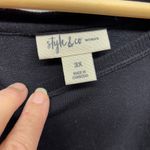 Style & Co Style Co Peace Embellished Sweatshirt Black Long Sleeve Women Size 3X Photo 3