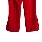 Style Solid Red Wide Leg Flat Front Trouser Dress Pants Size 8 Photo 8