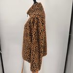 Billabong Faux Fur Leopard Pullover 1/2 Half Zip Sweater Size XL Photo 3