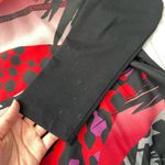 Versace Jeans Top mixed animal print womens Black Red (size 10) designer edgy Photo 6