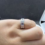 Handmade Cross Silver stainless steel ring - Size 7.5 Photo 2