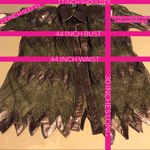 VINTAGE 1980'S KANAR LEATHER AND MESH SHARK BITE HEM COCKTAIL DRESS & JACKET (M) Brown Size M Photo 12