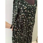 Old Navy  Maxi Dress Size L Green Floral Tiered Prairie Forest Whimsigoth Modest Photo 6