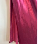 Vintage Satin Maxi Dress W/ Criss Cross Back Pink Size Large Photo 2