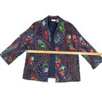 Alfred Dunner Colorful Floral Paisley Print Open Front Jacket Blazer Size 14 Photo 3