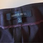 Lafayette 148 New York Irving Virgin Wool Blend Pants Plum Trousers NWT Size 10 Photo 4