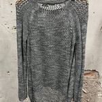 Harley Davidson Gray Angel Wing Printed Open Knit High-Low Sweater Large L Photo 3