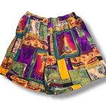 Vintage 90s Caliché Collection Abstract Print High Rise Baggy Mom Shorts Plus 2X Purple Photo 7