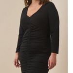 Torrid  Black Long Sleeve Jersey Ruched Body Con Mini Dress Sz.4 NWT Photo 1