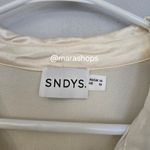 SNDYS Mystic Satin Champagne Shirt Dress Size 10 Photo 7