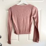 ZARA pink square neck crop top Photo 2