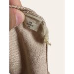 Magaschoni Beige Beaded Silk Knit V-Neck Cap Sleeve Blouse Size Medium Photo 4