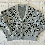 Oversized Plush Leopard Print Cardigan by Heart Photo 0