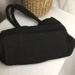 The Sak black Woven Crochet Shoulder Top Handle Handbag Bag Photo 3