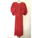 ROTATE Jacquard Red Floral Puff Sleeve Corset Open Back Cocktail Dress (No Size) Size undefined Photo 1