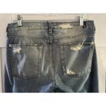 7 For All Mankind  Jiselle Wide Leg Loose Fit Distressed Blue Jeans Size 27 Photo 4