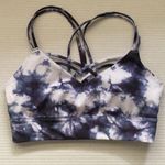 JoyLab  blue white tie dye padded athletic sports bra, size XS Photo 0