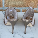 Delman Evitt Embroidered Heel Sandal size 10 Gold Photo 3