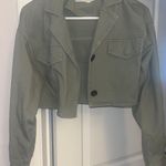 Cropped Jacket Green Size 6 Photo 0