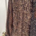 Allison Taylor  Brown and Black Silk Blouse leopard size medium Photo 3