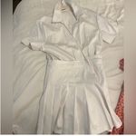 ZARA  white pleated mini dress romper Photo 6