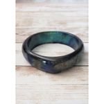 Vintage Bracelet / Bangle Stunning Peacock Tones Glitter Bangle Statement Photo 2