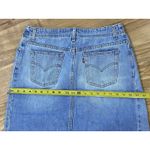 Women’s Levi's Red Tab Button Front Denim Medium Wash Skirt Blue Size 12 Photo 10