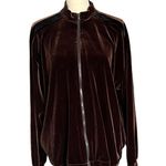 Liz Claiborne Vintage so soft zip up velour feel jacket. Size XL Photo 1
