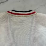 Tanner Vintage Ramie knit cardigan Retro Nautical Striped academia preppy Tennis White Size M Photo 5