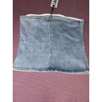 I am gia I.AM.GIA Carter Top in Denim Blue Medium New Womens Strapless Tube Bandeau Photo 7