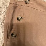 Talbots Tan Wide Leg 100% Linen Pants with Side Zipper and Button Closure 10 Photo 5