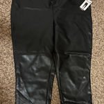 Seven 7 Faux Leather Leggings XXL Xtra Xtra Large Solid Black NEW NWOT Pull On Photo 0