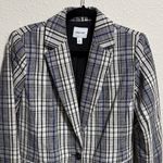 Nine West Blazer XS Plaid Career Business Casual One Button Jacket Photo 3