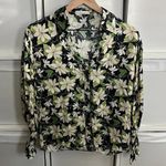 Alice + Olivia Julius Collared Blouse & Olivia Bootcut Pant in Leaf Green Photo 3