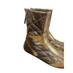 Prada  Vintage Brown Quilted Leather Retro Equestrian Sport Ankle Boots Size 9 Photo 6