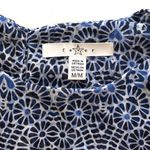 Fever Women’s Sleeveless Blouse Double Layer Blue Mosaic Flower Print •Size Medium Photo 4