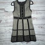 Anthropologie Anna Sui for  Studded Mesh Panel Sheath Dress Gray/Black Size 9 Photo 1