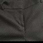 Ann Taylor NWT  Polka Dot PANTS Black, Womens Sz 14 w/Stretch Textured Bus Casual Photo 6