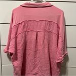 POL Short Sleeve Button Up Bubblegum Pink Photo 2