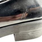 ZARA Tweed Loafers Black 6 Vegan Patent Leather Pointed Toe Mixed Fabric Shoes Photo 5