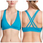 Carmen Marc Valvo  Teal Bikini Swim Top Photo 1